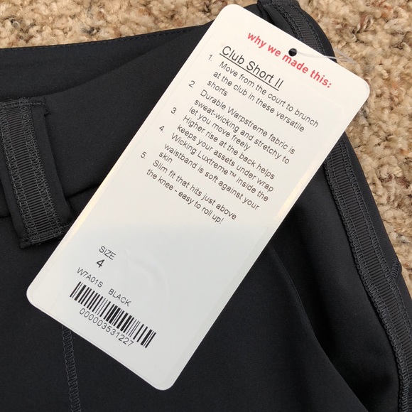 Lululemon Club Short II NWT - Picture 4 of 5